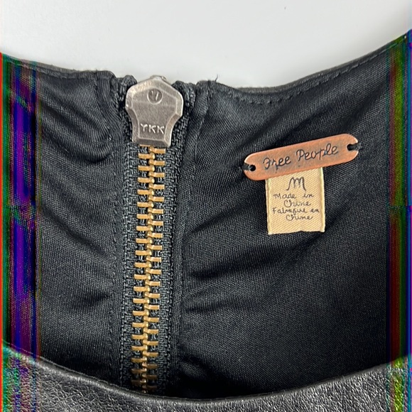 Free People Faux Leather Bodycon Sleeveless Dress Sz: M(8-10) - Picture 3 of 7